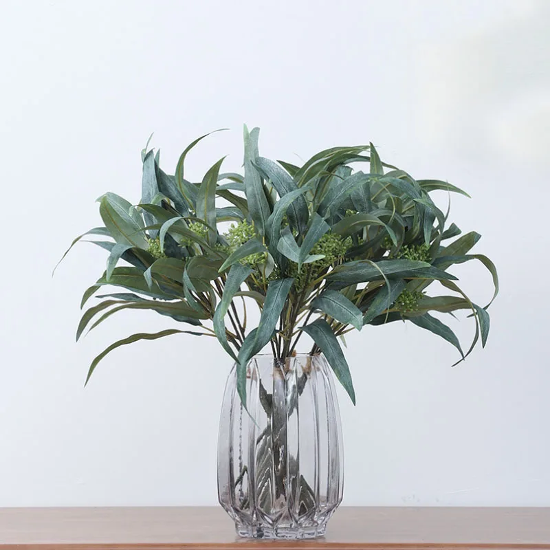 Украшение дома Реальные Сенсорные Искусственные растения филиал лист вечерние