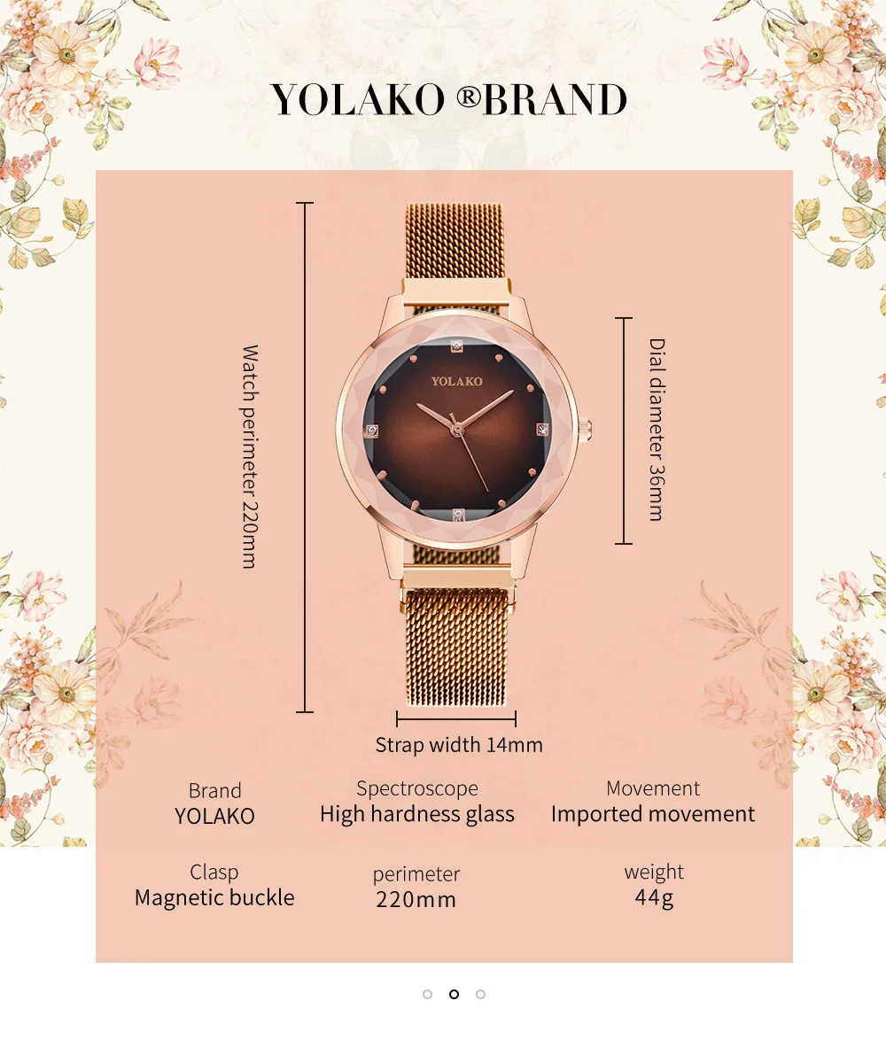 

100pcs/lot foreign trade new women's watch gradient star quartz watch cat's eye magnet strap magnet watch