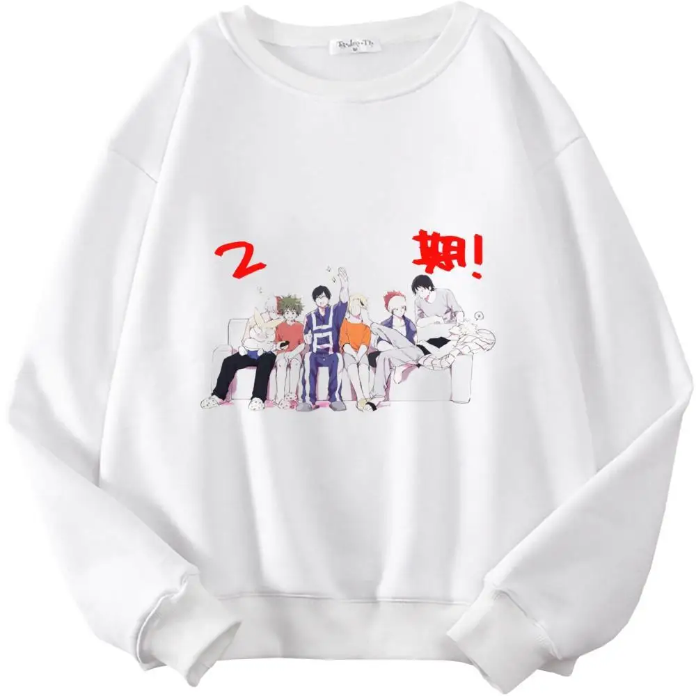 

My Hero Academia Streetwear Sweatshirt Casual Print Ladies Gothic Punk Hoody Harajuku Casual Simple Popular Tops Academy-189