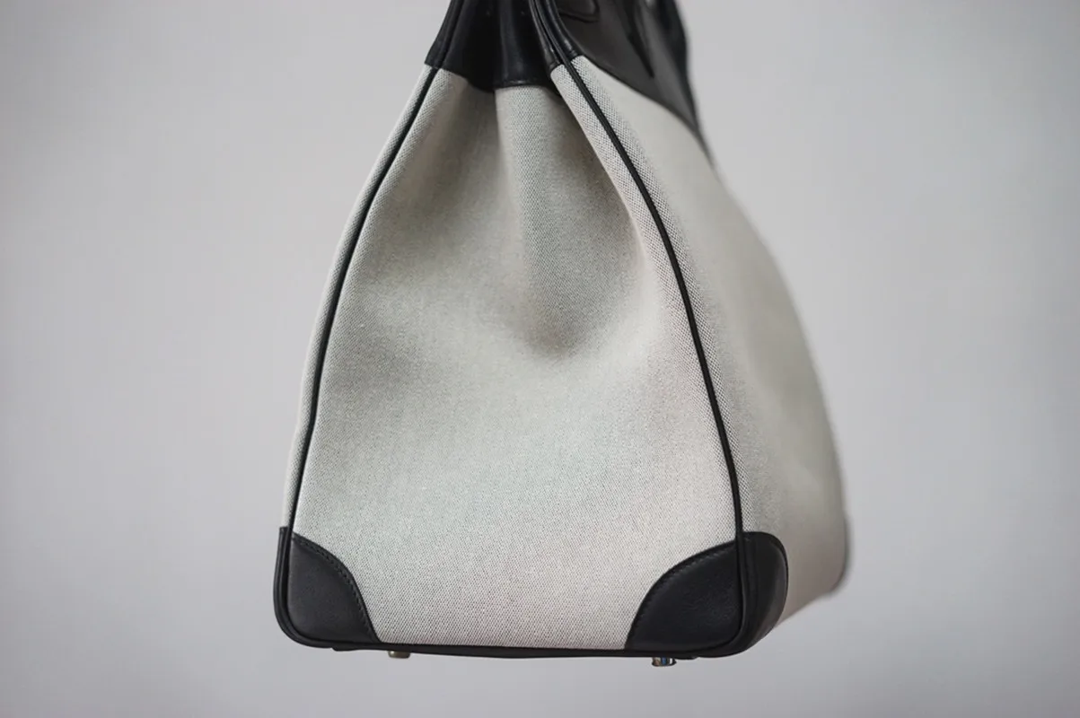 

40cm MEN'S DESIGNERS BAG,FULLY HANDMADE QUALITY,SWIFT LEATHER WITH CANVAS,BY ORDER ONLY,DONT HAVE IN STOCK