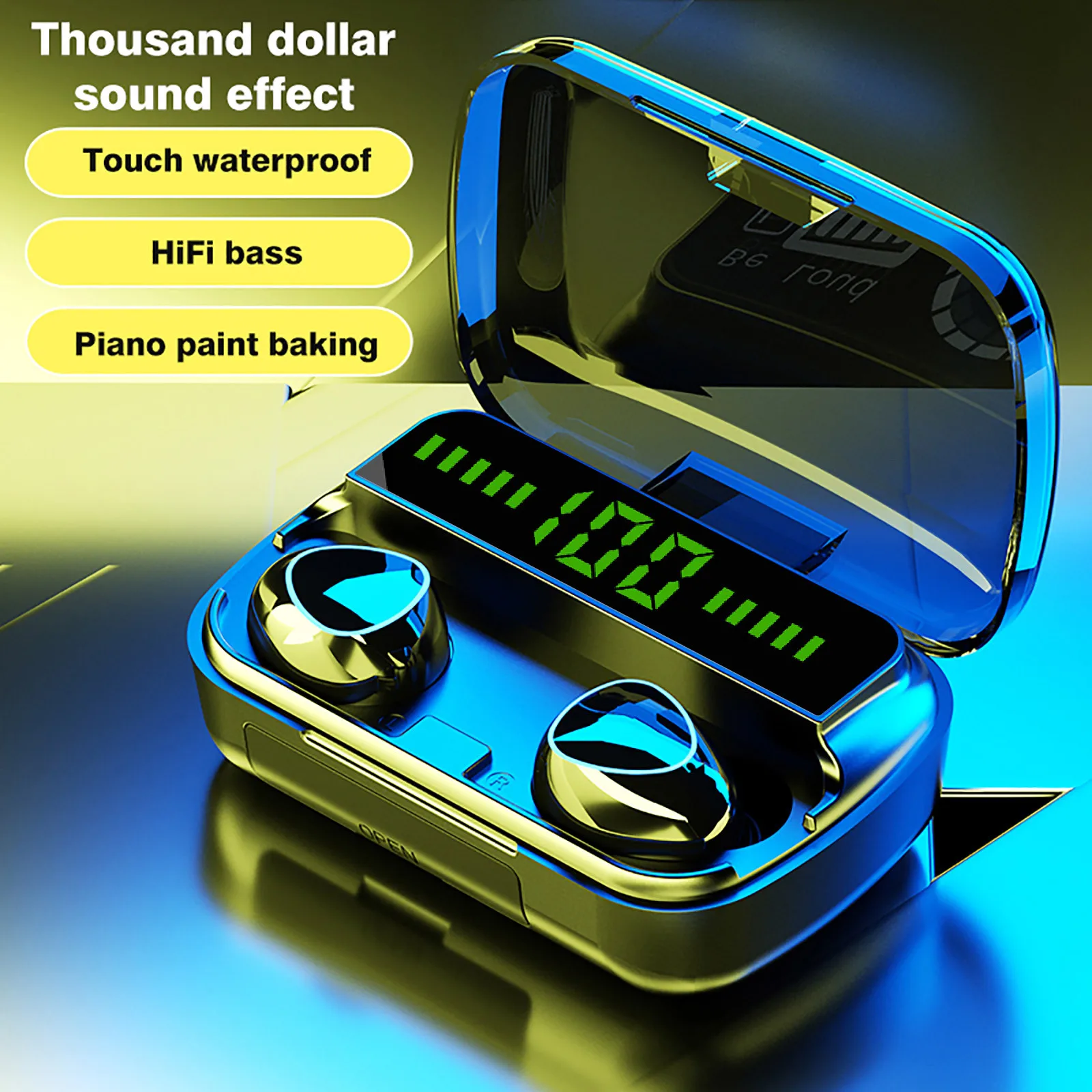 Bluetooth гарнитура 5 1 беспроводные наушники мини вкладыши стереонаушники с басами