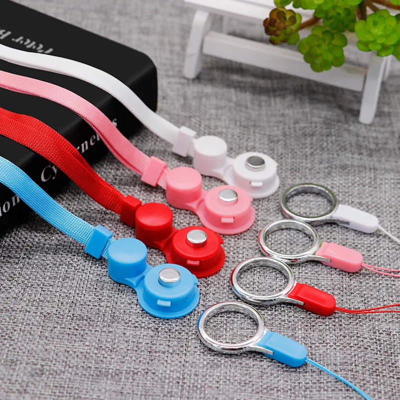 New mobile phone lanyard Second-generation detachable rotating Ring Multifunctional flat braided |