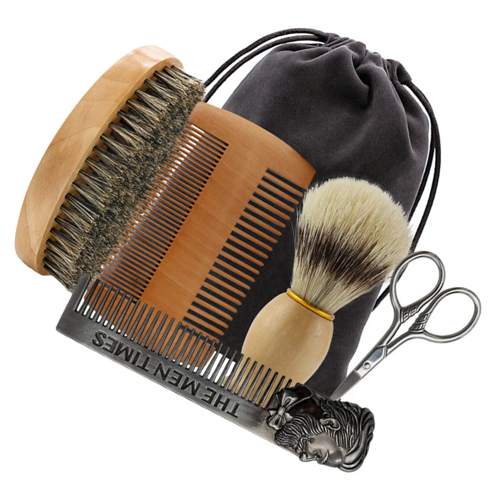 

1 Set Beard Comb Kit Men Beard Comb Beard Shaping Kit for Barber Beauty Salon