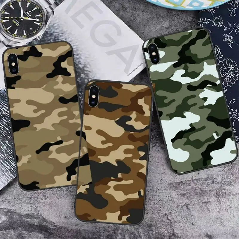 

Military Army Camo Camouflage Pattern Phone Case for iPhone 11 12 13 pro XS MAX 8 7 6 6S Plus X 5S SE 2020 XR mini