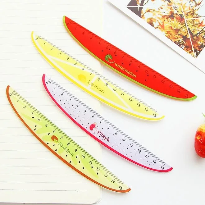 

24pcs/lot Sweet Fresh Fruit design PVC Straight ruler 15cm zakka DIY tools nice Promotional gift prize Stationery Wholesale