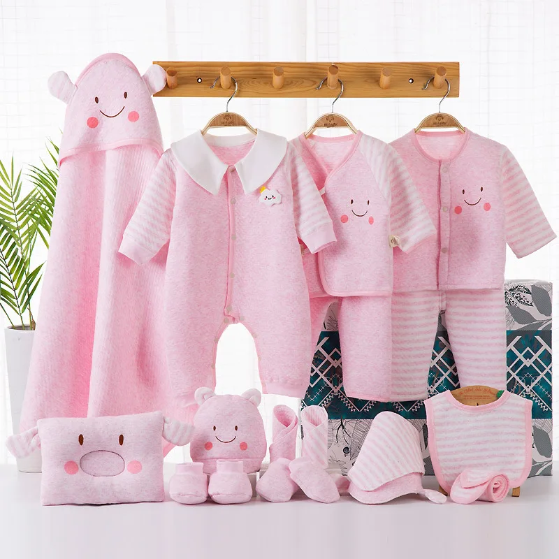 18PCS Baby girl Clothes Pure Cotton Newborns Gift for Baby Underwear Suit boys Clothing Sets Thick Keep Warm YKQ112