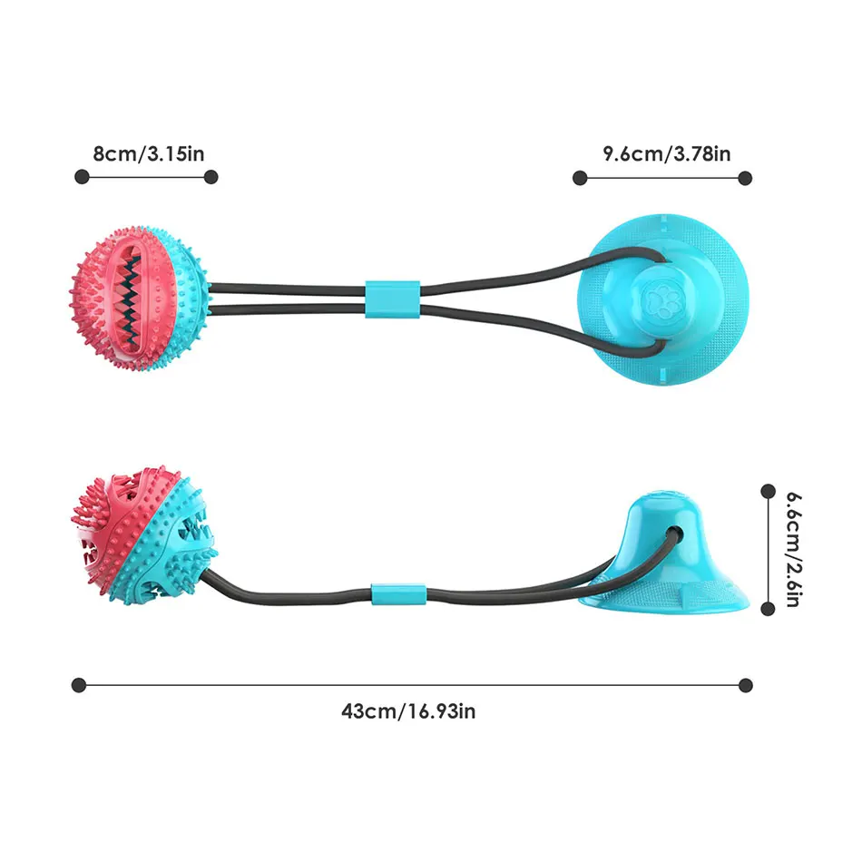 Интерактивная присоска Push TPR мяч игрушки для собаки эластичные веревки чистки