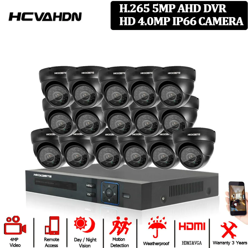 Домашняя Cctv камера Secutity система Комплект 16ch Dvr наружная Ahd видеонаблюдения s