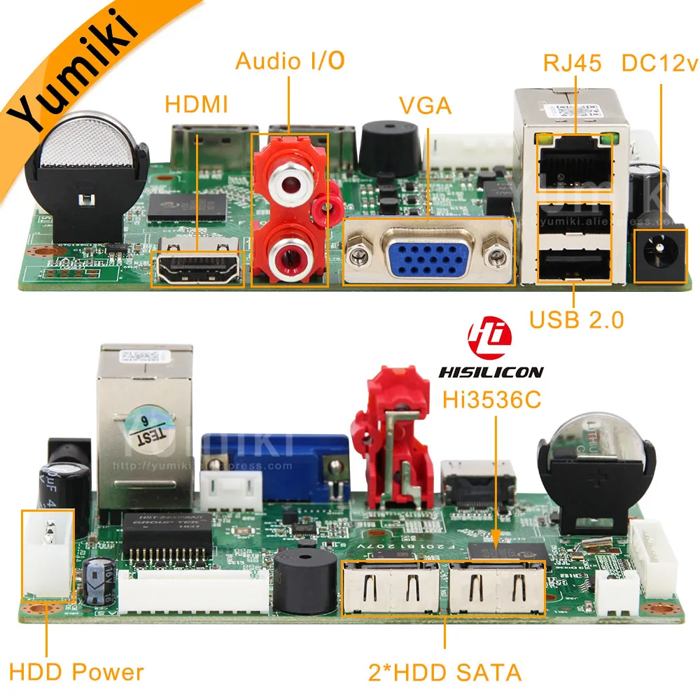 Видеорегистратор с сетевым видеорегистратором Vidoe 8 каналов * 4K/32 5 Мп/32 1080P H.265/H.264
