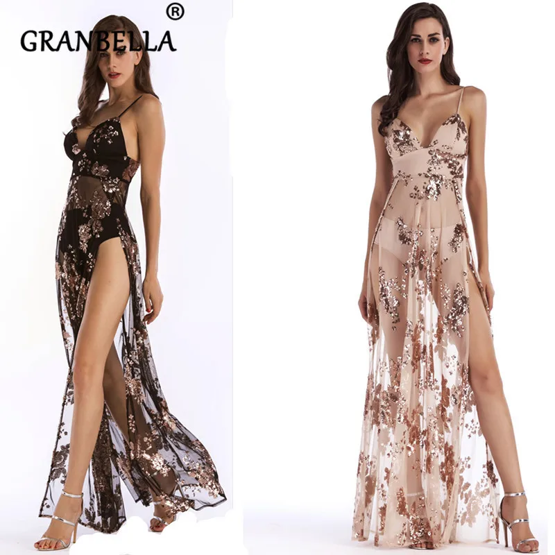 Женское коктейльное платье на бретельках Привлекательное с глубоким V-образным