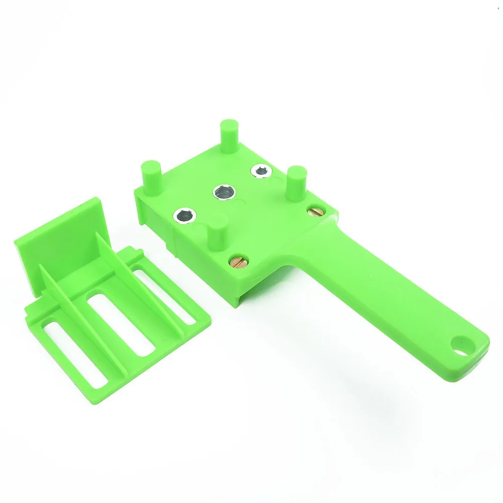 

11pcs Doweling Jig Drill Guide Drilling Hole Saw Handheld Kits Plastic + Metal Straight