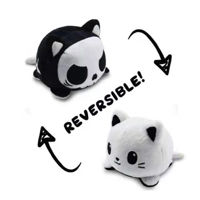 Kawaii Cat Gato детские мягкие плюшевые животные двусторонние флип-куклы игрушки Peluches