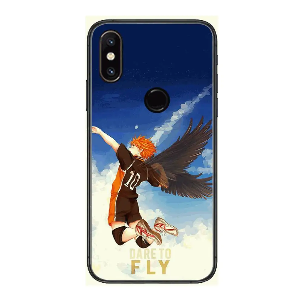 

Anime haikyuu Fashion Phone Case For xiaomi M2 C3 X3 F2 Lite NFC 6 5 x Poco k30 Pro Anime Black Cover Silicone Back Pretty