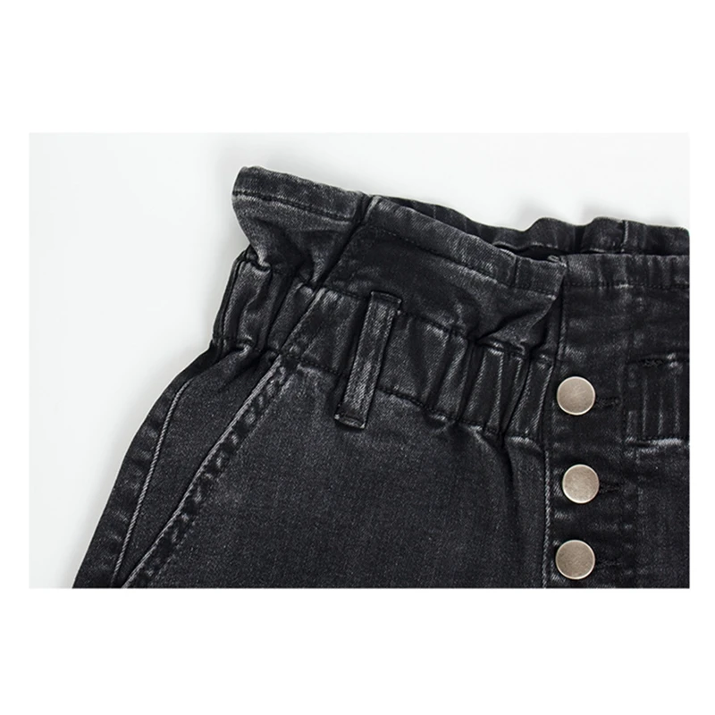 

Black Denim Shorts For Women Ladies 2021 Fashion Elastic High Waist Jeans Short Femme Plus Size Designer Clothes Casual Bottoms