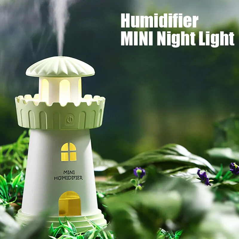 Увлажнитель воздуха ультразвуковой с милой световой башней 150 мл USB | Бытовая