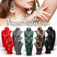 shop window mannequin necklace jewelry pendant display stand holder ring earrings show decor jewelry display shelf