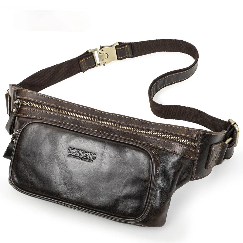 

Men Genuine Leather Cowhide Vintage Belt Pouch Travel Riding motorcycle Hip Bum Fanny Pack Waist Purse Clutch Bag