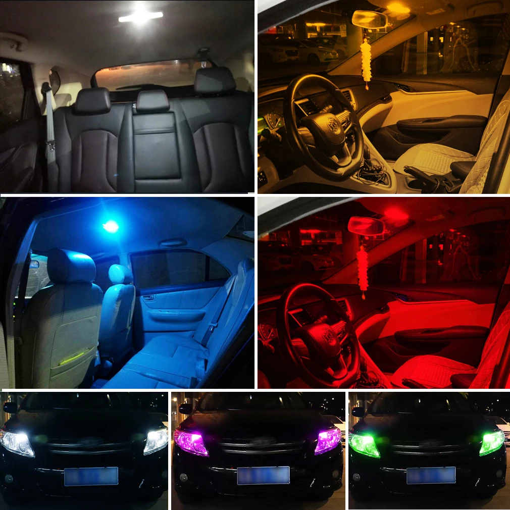 

10pcs T10 W5W WY5W 168 194 Car LED Bulb Super Bright 5630 Chips Car Wedge Parking Light 6000K Auto Claerance Wedge License Plate