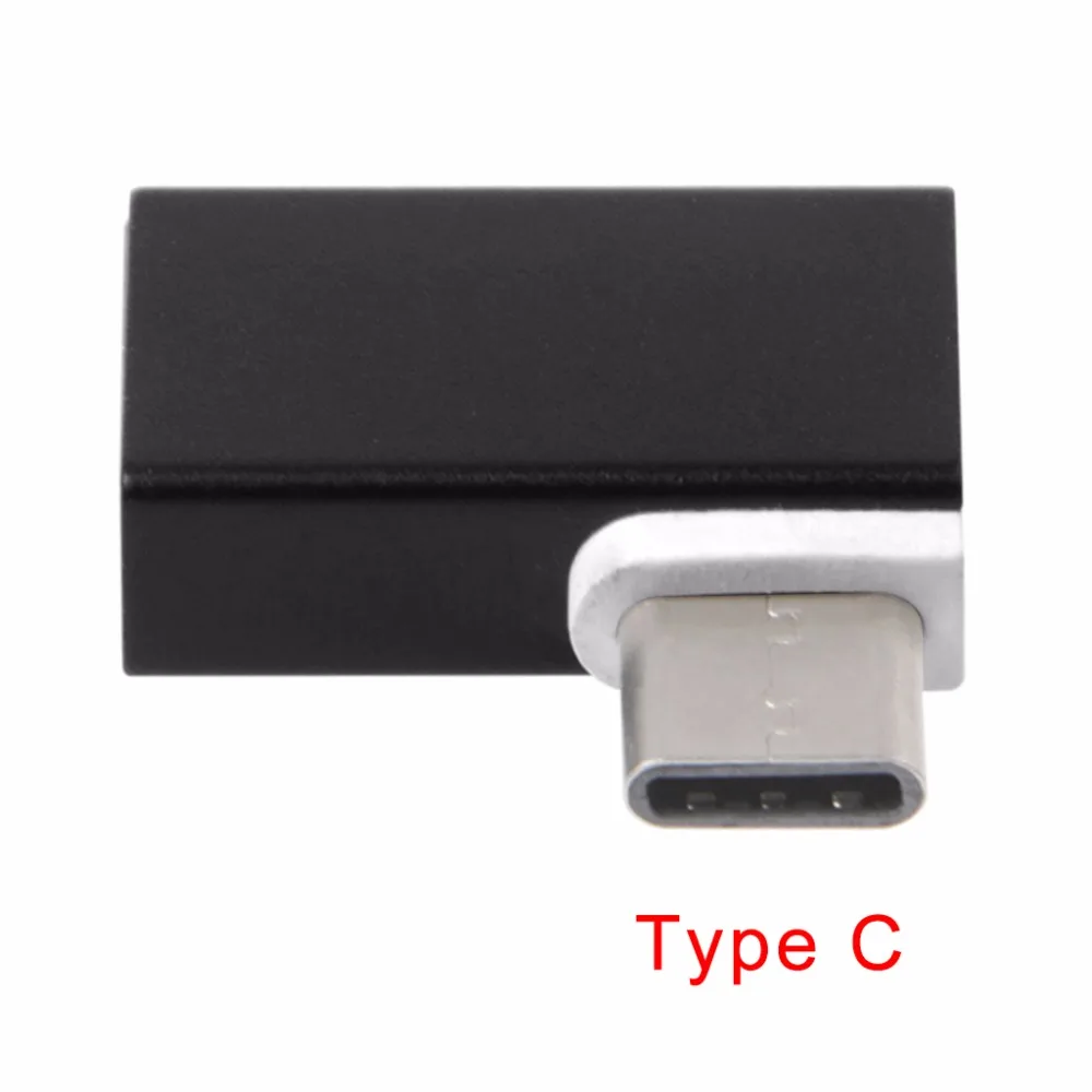 Портативный алюминиевый OTG конвертер для Macbook Android 90 градусов USB3.1 Type C USB 3