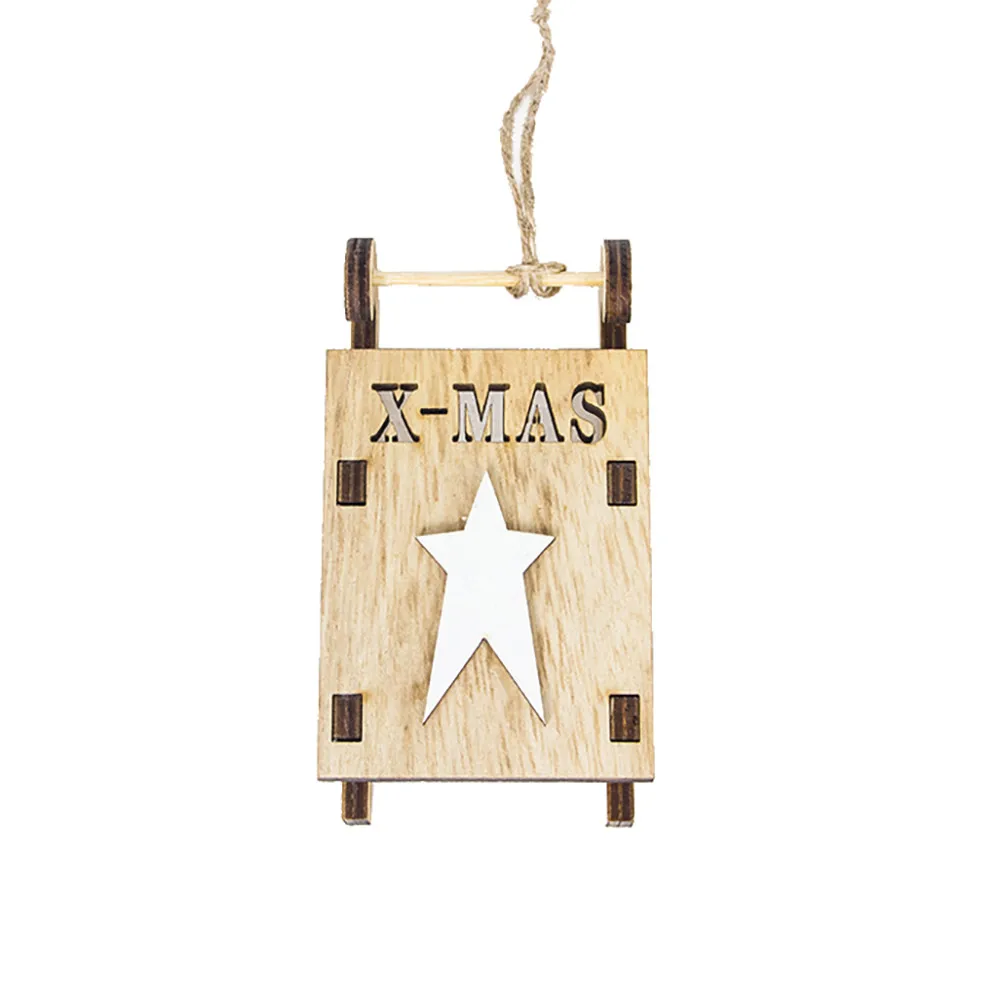 Рождественские Елочные Украшения ручной работы деревянные елки формы украшения