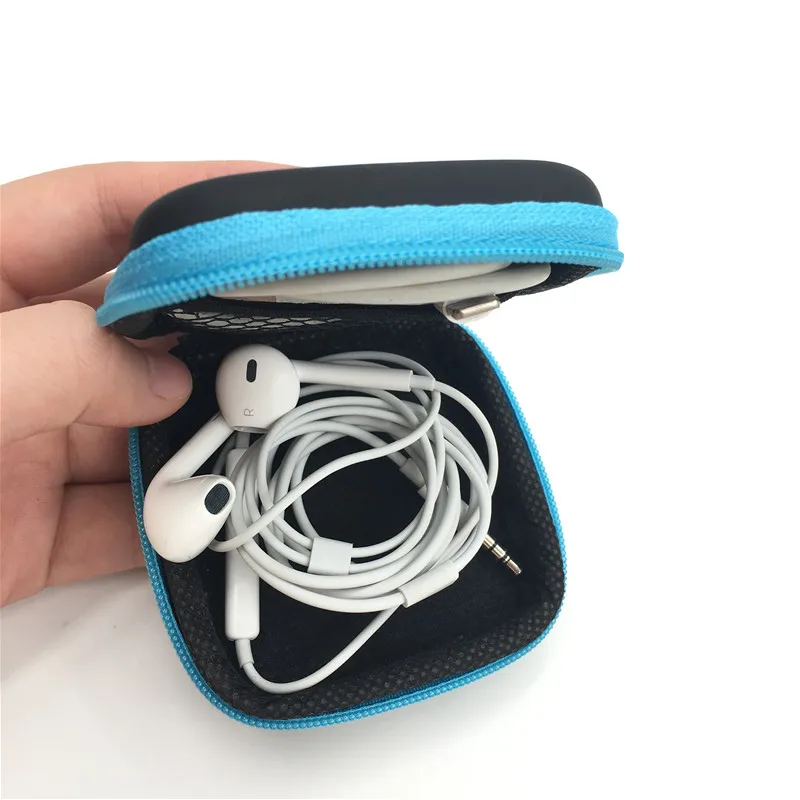 Квадратные чехлы для наушников футляр подарочный хранения маленькие сумки с USB