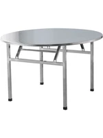 stainless steel foldable table large round table one piece dining table