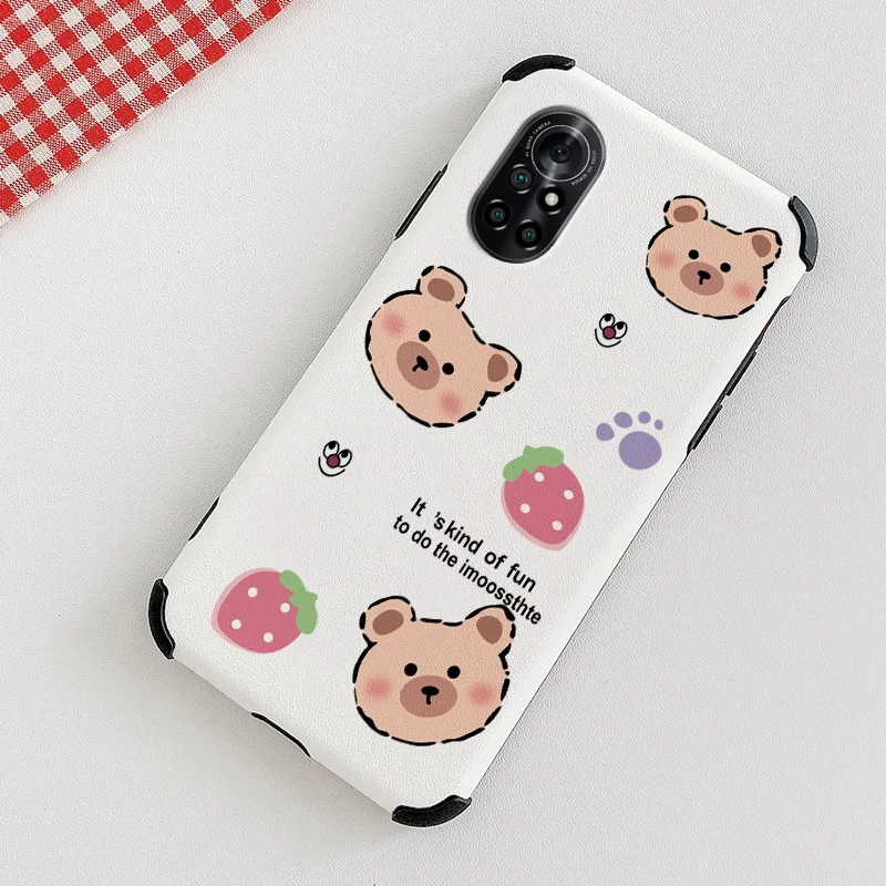 

Strawberry Bear Phone Case For Huawei Nova8 8Pro 8SE Nova 7 7Pro 7SE 6 6se 5 5Pro 5Z 5I 5Ipro 4 4E Cover