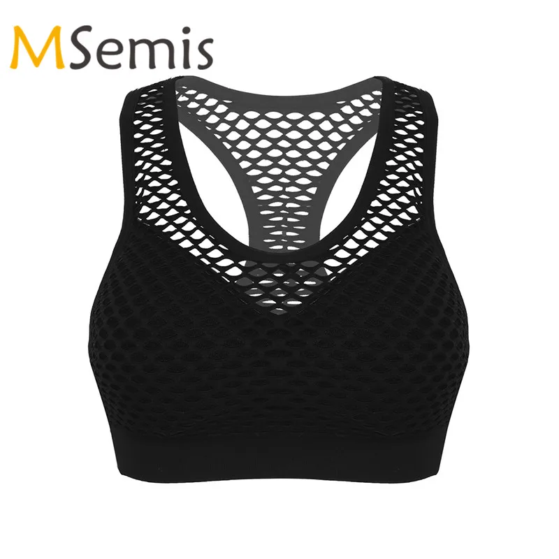 Женская майка для занятий йогой съемный спортивный топ бесшовная гимнастика бег