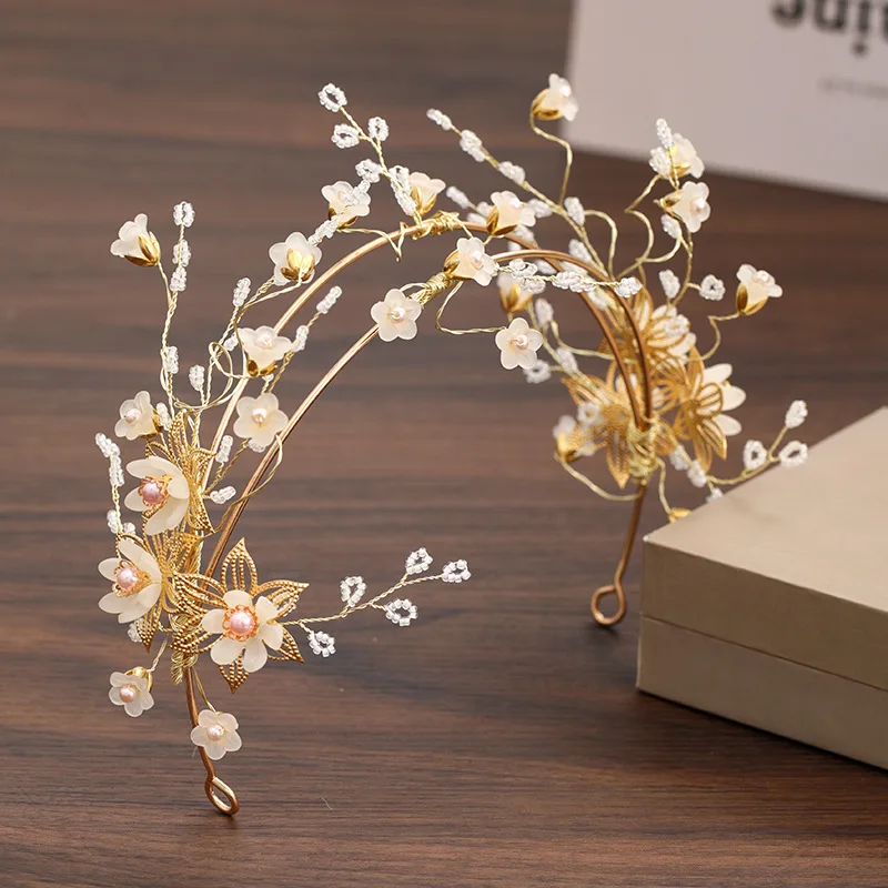 Повязка на голову с жемчугом и кристаллами|Ювелирные наборы для невесты| |