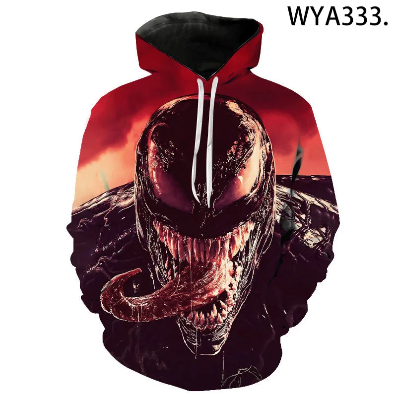 

2021 New Autumn Venom Hoodie Men's Women's Children's Fashion Casual Sweatshirt 3d Print Pullover Street Hip Hop Harajuku Coat