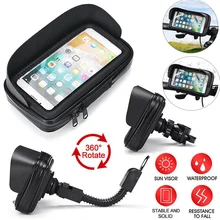 6.3 inch Sun Visor Bike Motorcycle Phone Holder Bag Waterproof Bicycle Handlebar Stand Mount Pouch Motorbike Mobile Support Case