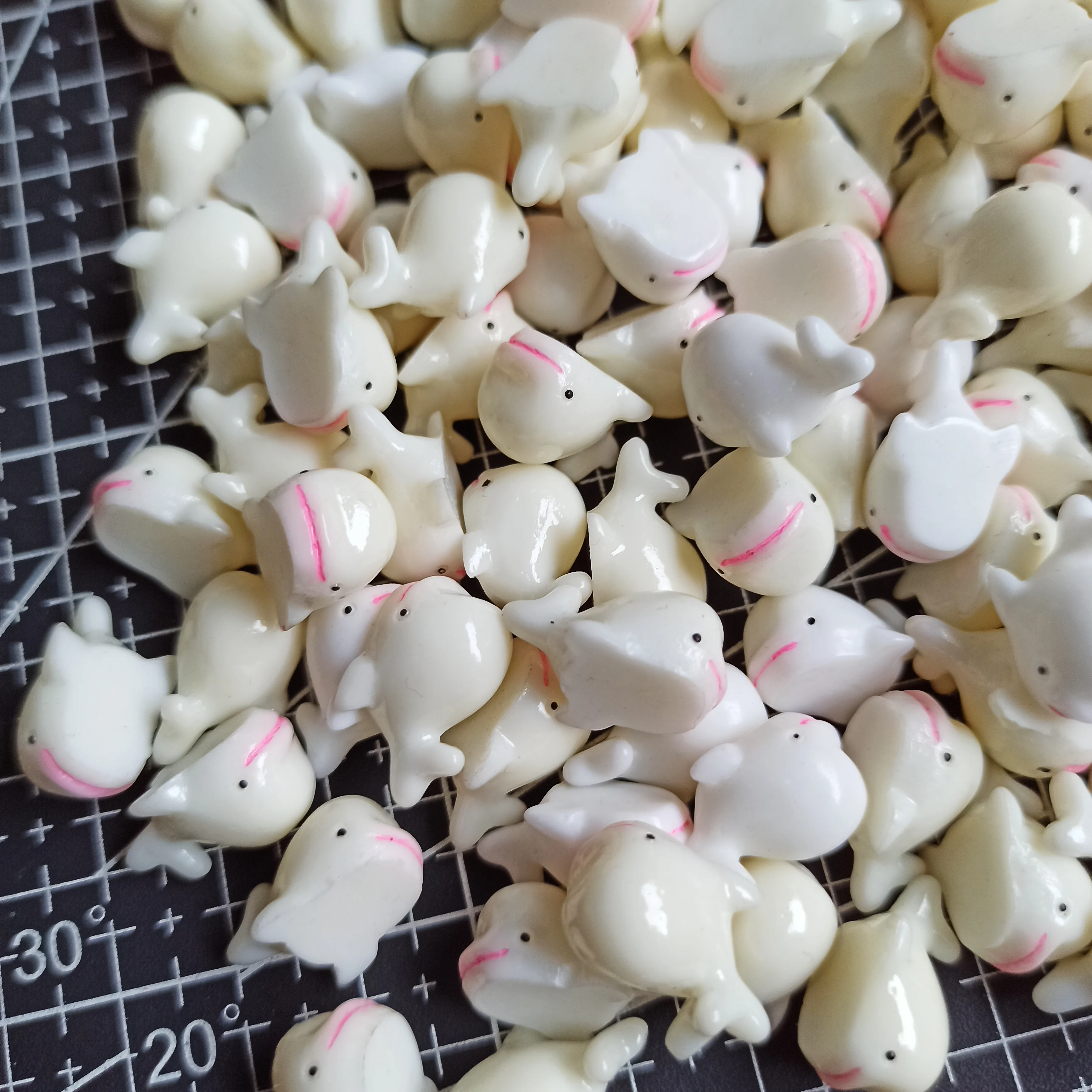 Полимерный твердый белый дельфин 1 шт./лот 18 мм сказочный Садовый Гном-мох