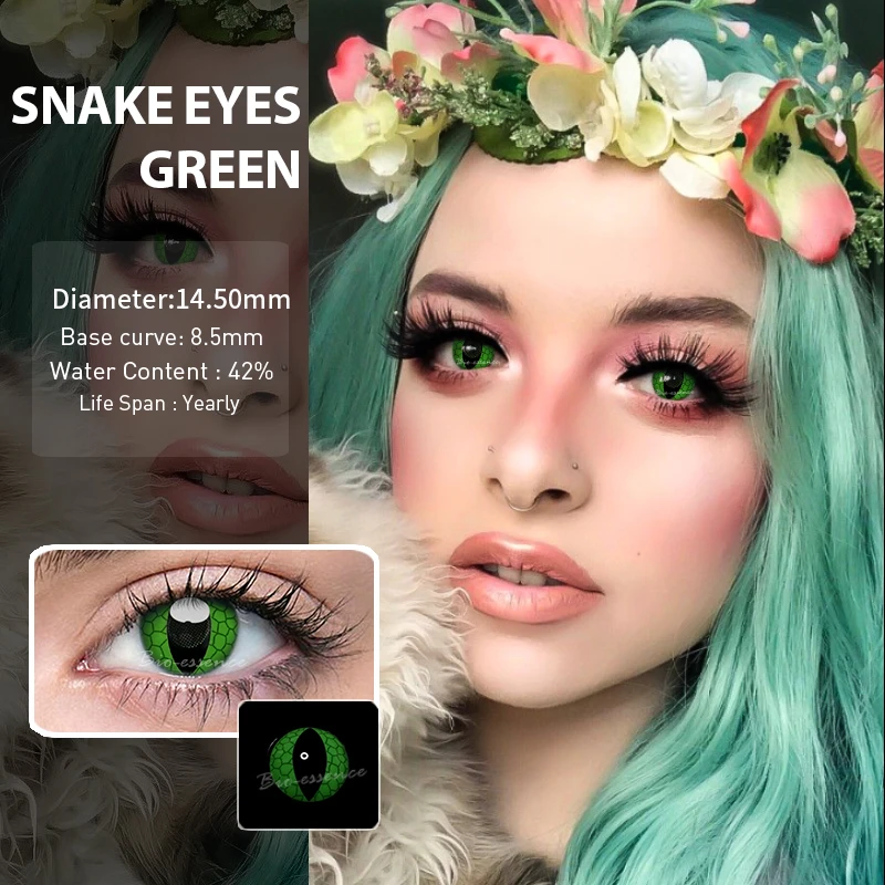 2pcs1pair cosplay halloween colored lenses pink lenses anime colored contacts lens multicolored lenses bio essence wholesale free global shipping
