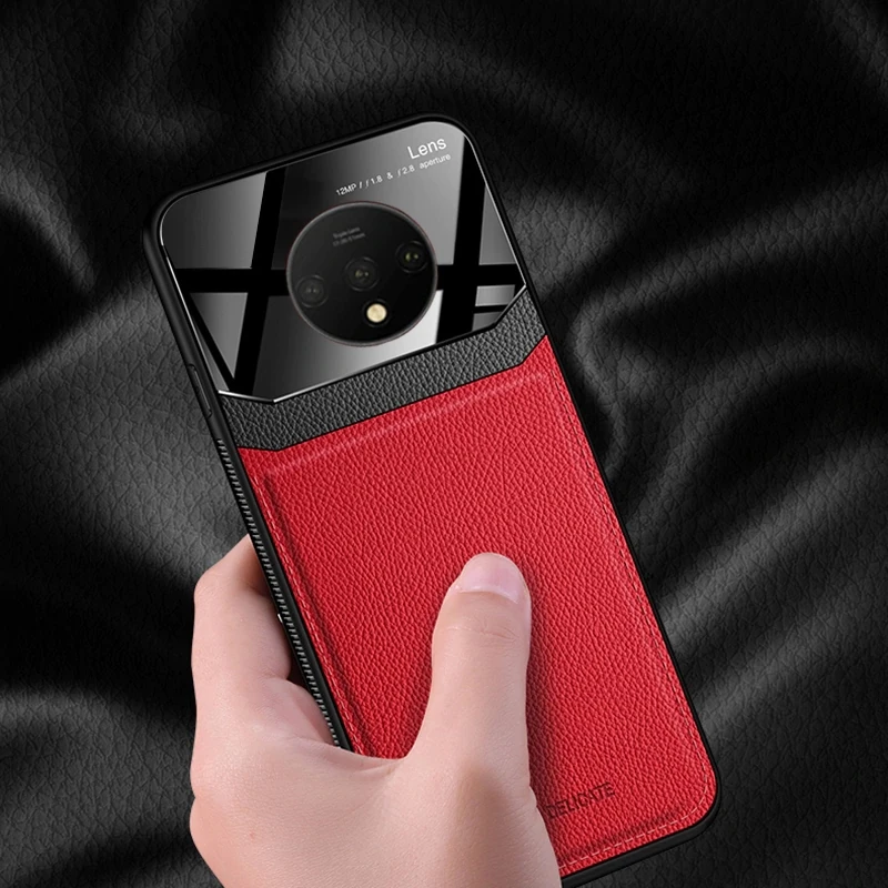 KISS чехол OnePlus 7 Pro Чехол кожаный зеркальный стеклянный Силиконовый противоударный