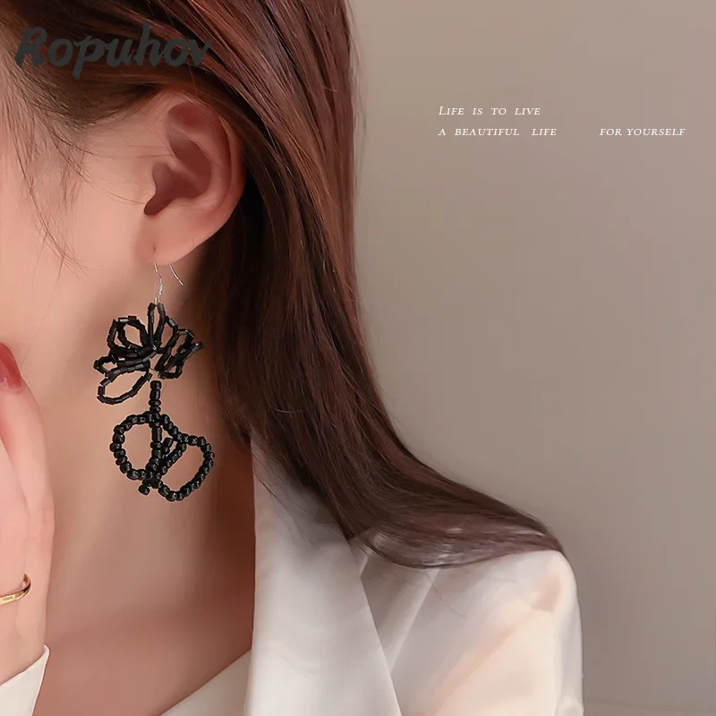 

Серьги женские, 2021, серебристые, 925, бусины в виде риса