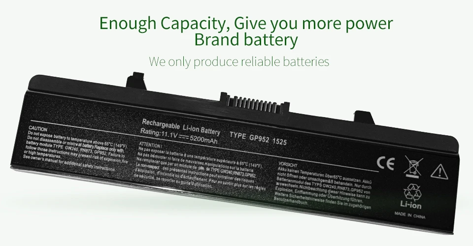 Golooloo 6 ячеек Аккумулятор для ноутбука Dell Inspiron 1525 1526 1545 0GW252 0XR693 312-0625 312-0626 312-0633 312-0634 451-10478