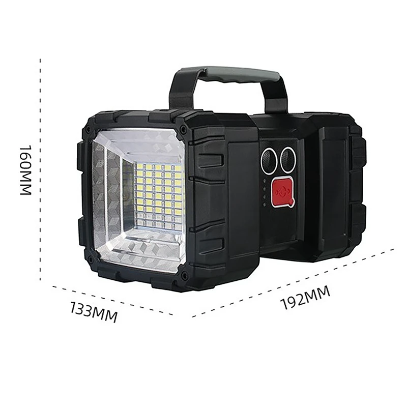 저렴한 슈퍼 브라이트 LED 방수 충전식 더블 헤드 서치라이트 XHP70, 휴대용 손전등, 작업 조명, 플러드라이트, 60W