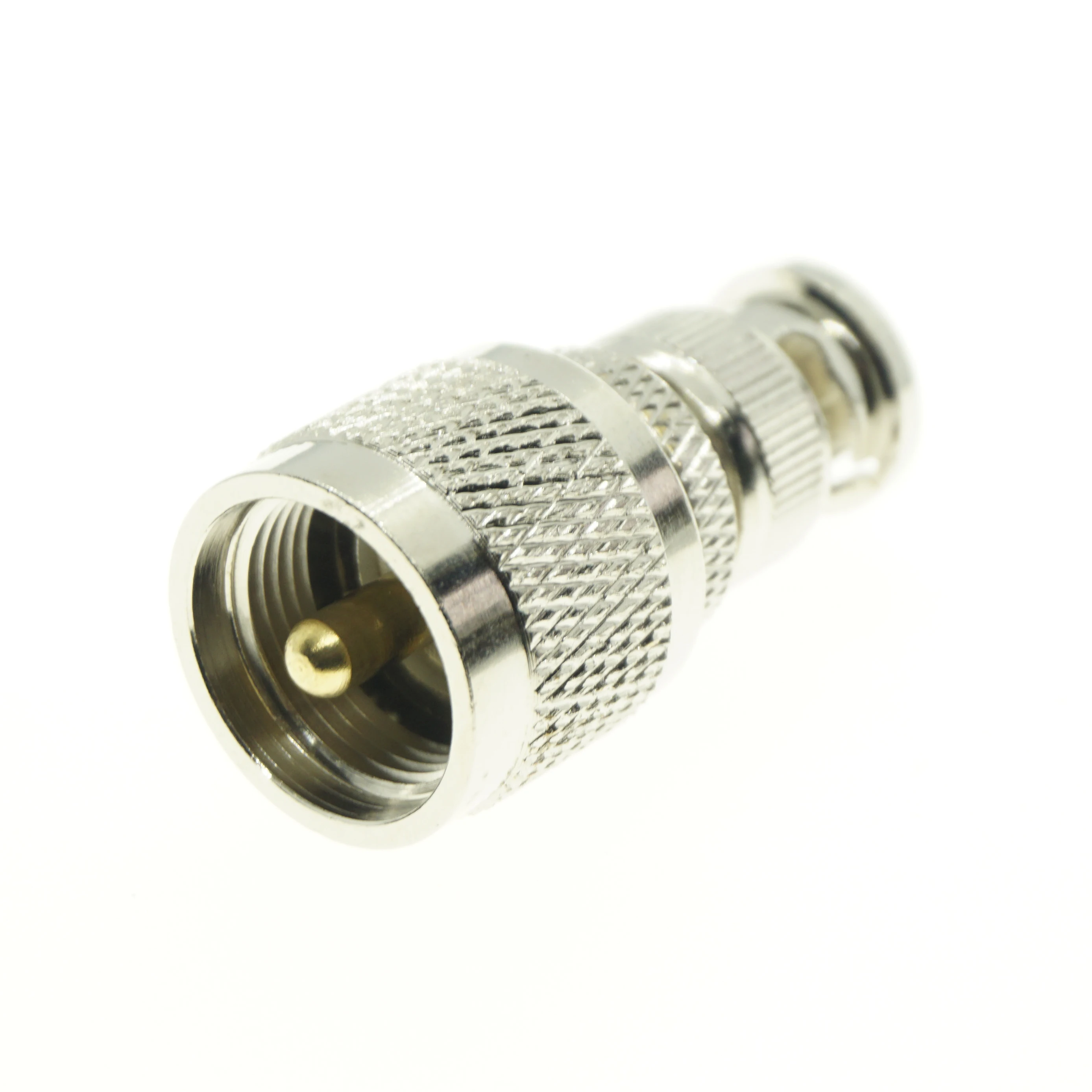 BNC Q9 к UHF PL259 SO239 Кабельный разъем папа УВЧ разъему никелированный латунь прямые