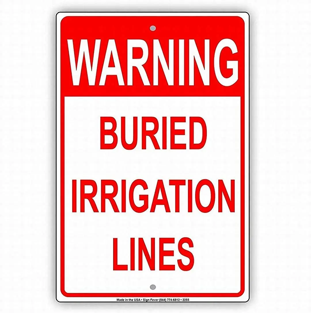 

Tin signUnderground Pipeline Safety Signs for Buried Irrigation linesVintage