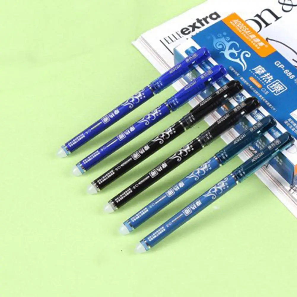 

0.5mm Blue/Black/Dark Blue Ink Magic Ballpoint Pen School Office Writing Supplies 0.5mm Erasable Pen Refill