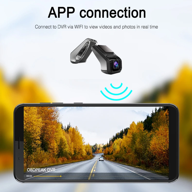 Цифровой видеорегистратор X9 Pro Wi-Fi Full HD 1080P с цикличной записью зеркалом заднего