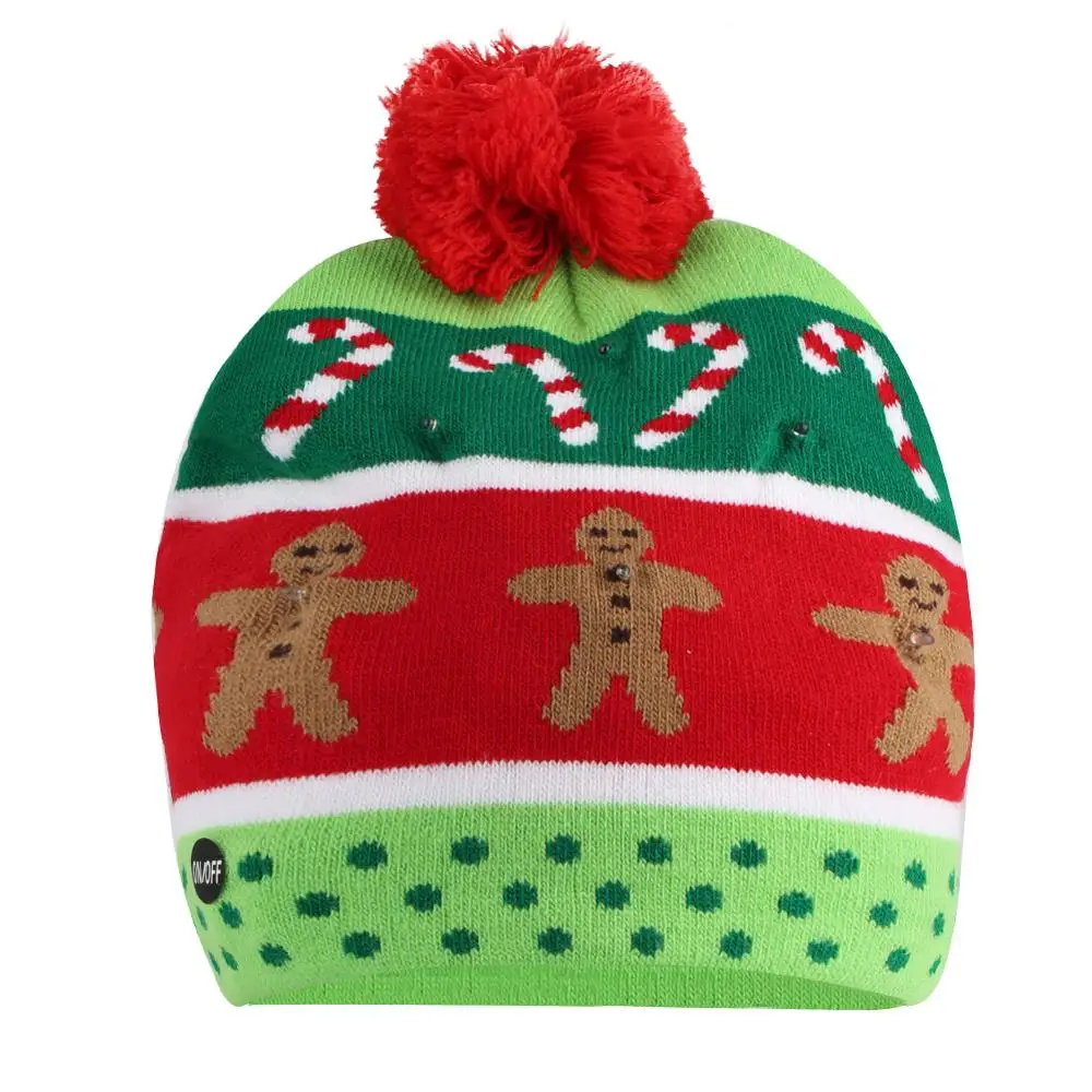 Светодиодный светильник женские зимние шапочки с помпоном мужская шапка вязаная