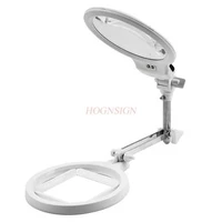 magnifying glass foldable desktop repair electronic led lamp elderly children clear reading calligraphy insect stamp coin