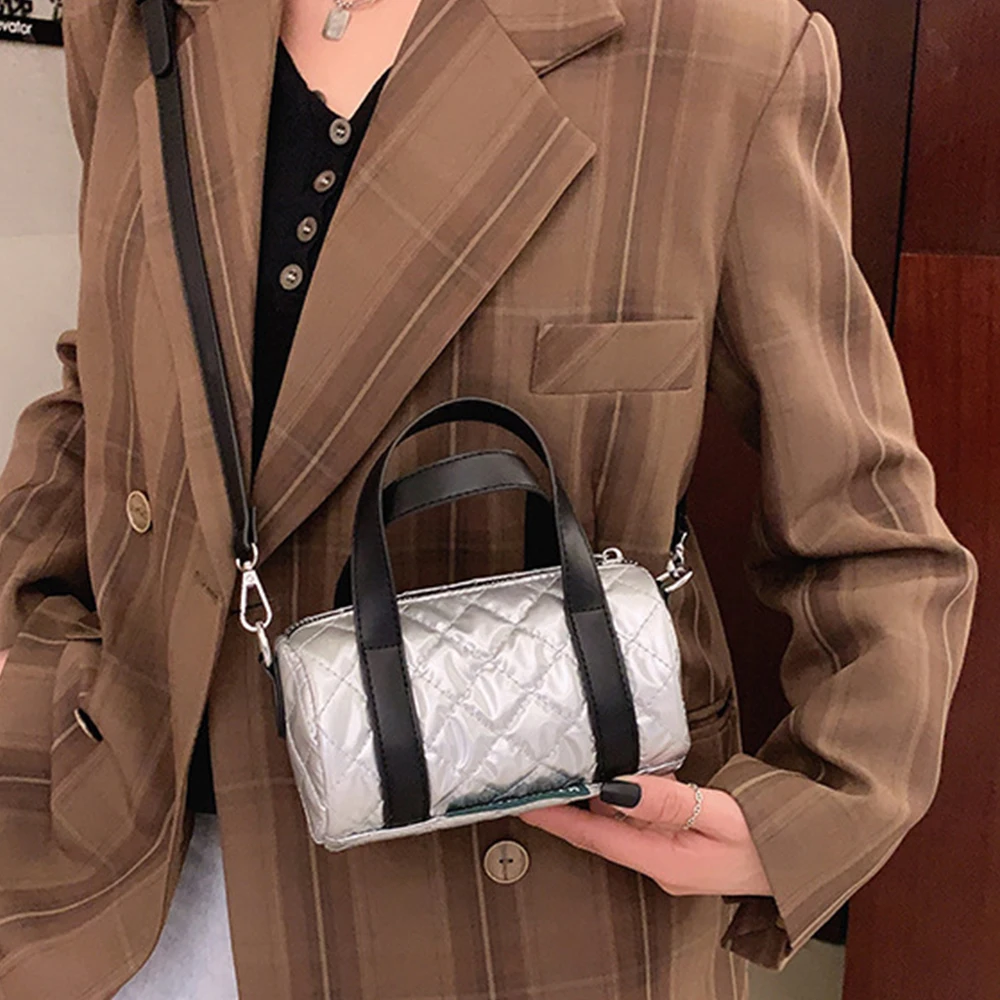 

Сумка на плечо Женская Стеганая, роскошный саквояж кросс-боди с хлопковой подкладкой, маленькая дизайнерская брендовая сумочка-тоут