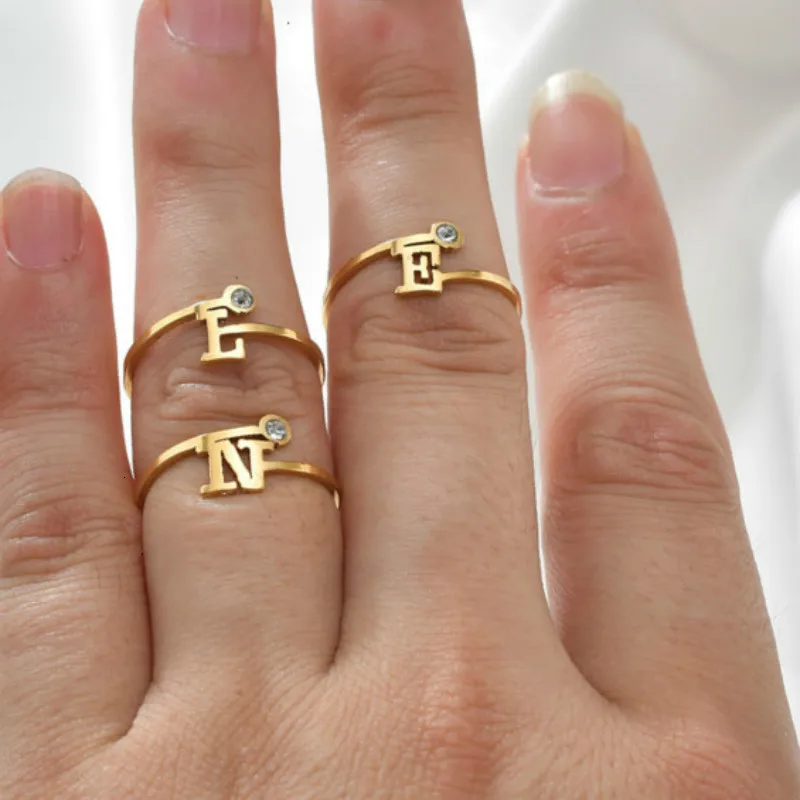 Модные кольца из нержавеющей стали с надписью для женщин Свадебные обручальные