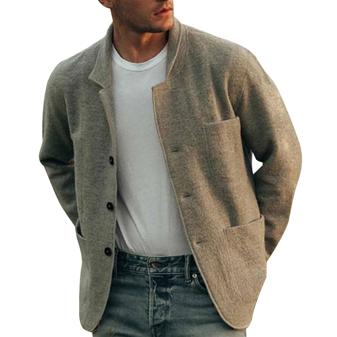 

Jacket Men 2020 Autumn Men's Fit Jacket Button Casual Cardigan Coat Sports Casual Men Hip Hop Jacket Bomber Jackets
