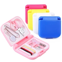 lmdz buttons pins storage boxes sewing box household portable travel mini sewing kit scissor buttons pins needle threads box set
