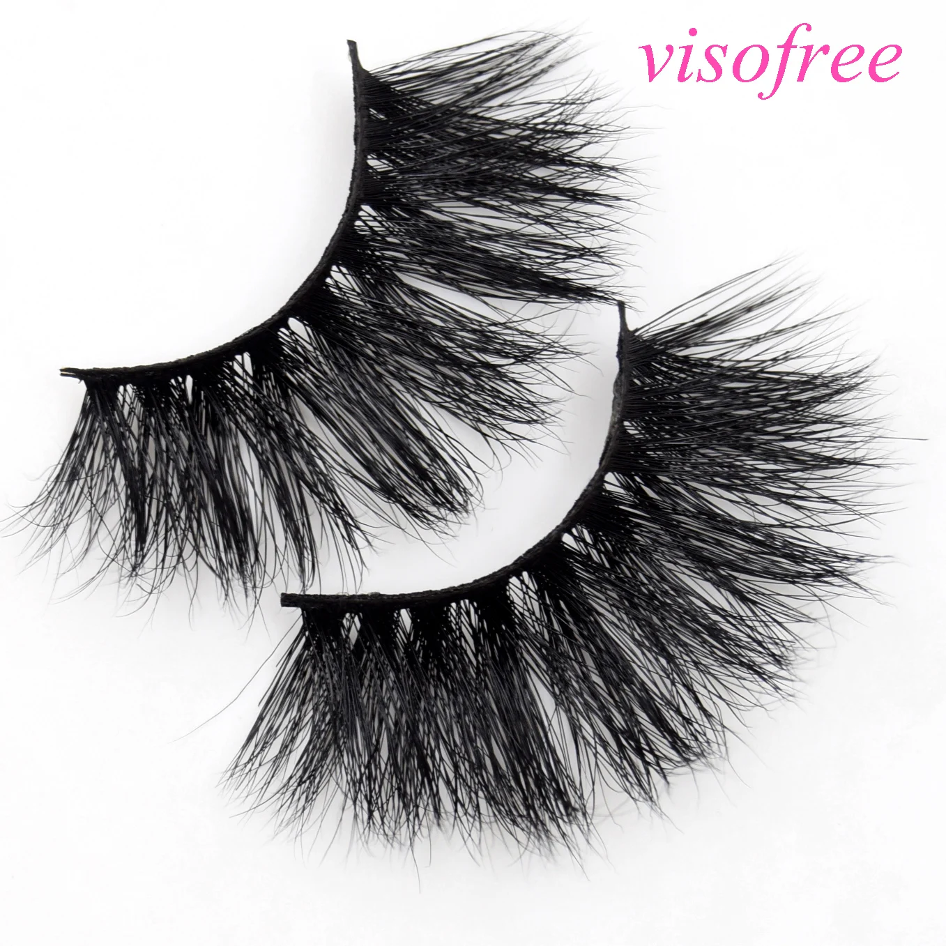 Visofree 100 парт/лот норковые ресницы 3D без жестокости 25 мм многоразовые