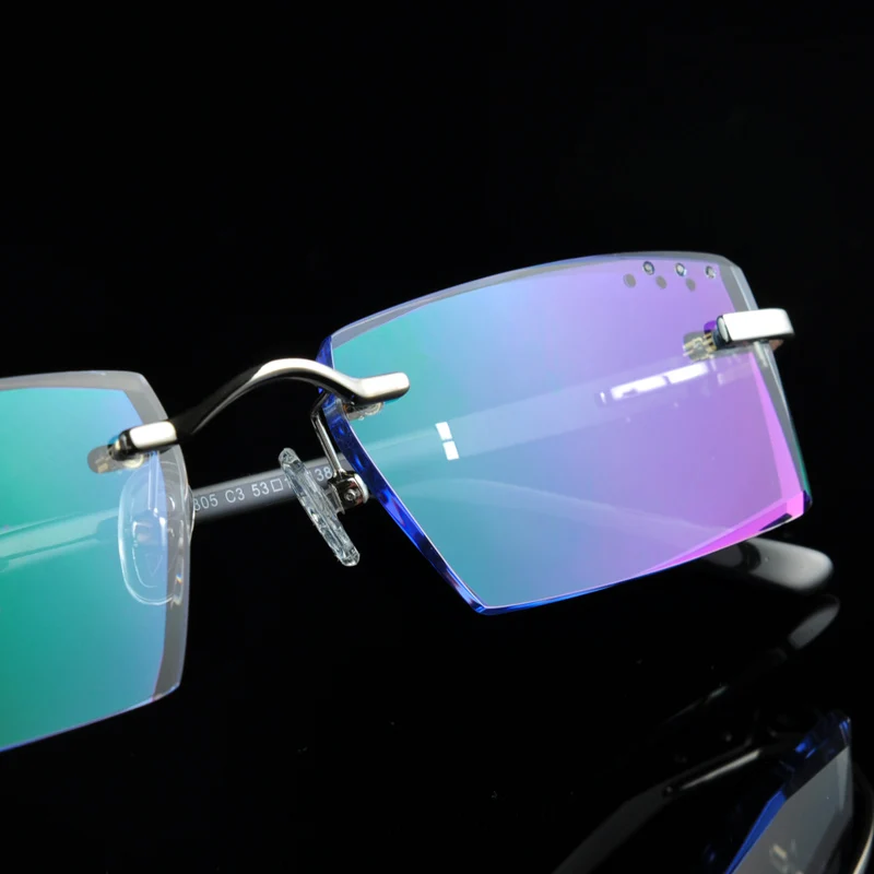 Очки по рецепту для мужчин модные индивидуальному заказу без оправы