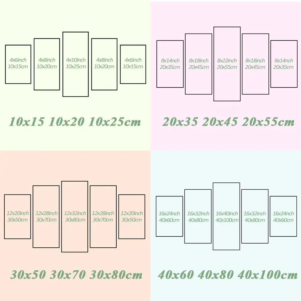 5 шт. Декоративные плакаты на стену без рамки | Дом и сад